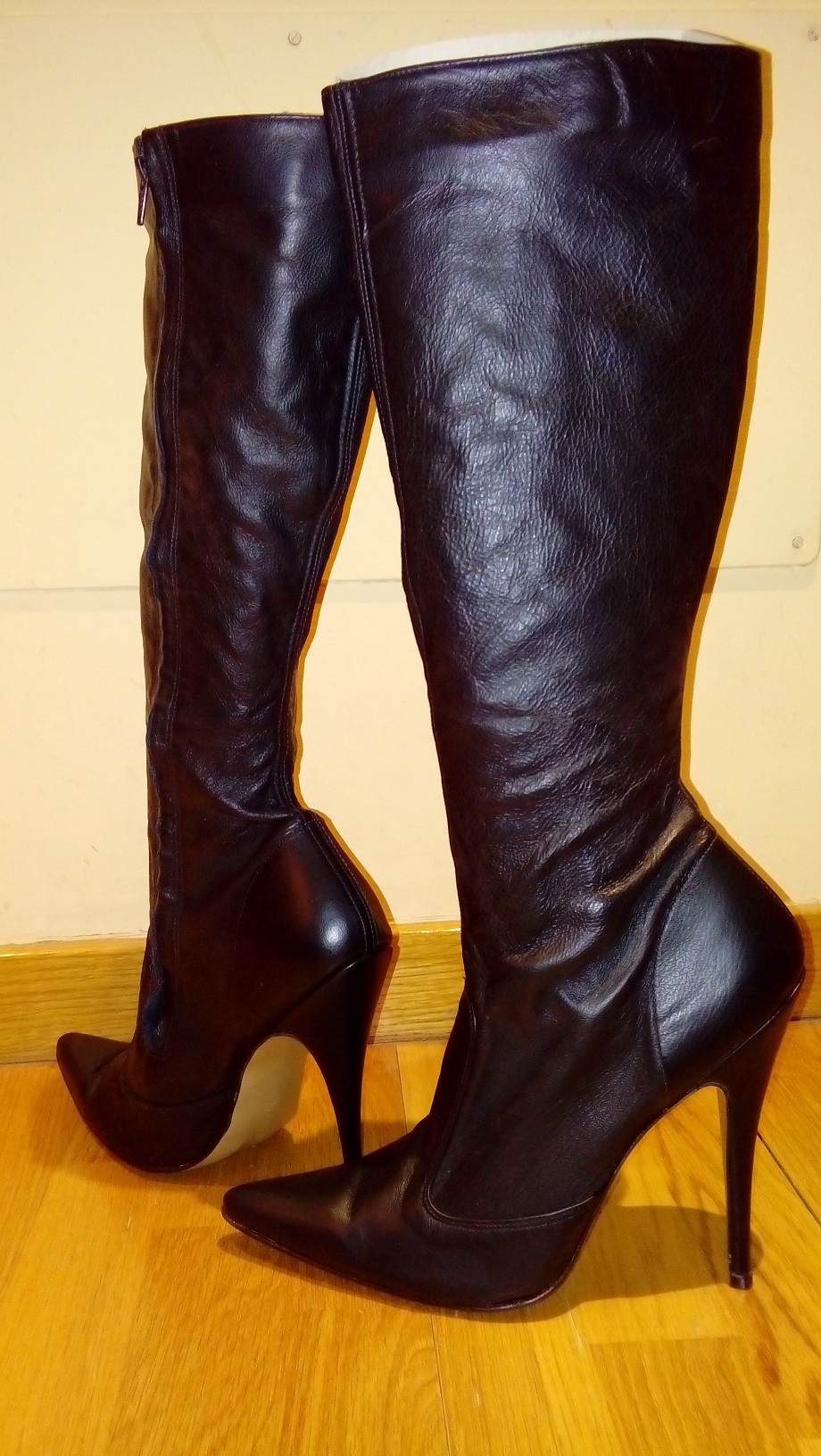 Black Leather Boots Size Uk10 5 From Leatherworks Buy