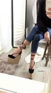 Black Lace Up High Heel Wedge Sandals _ Tajna Shoes_3.jpg