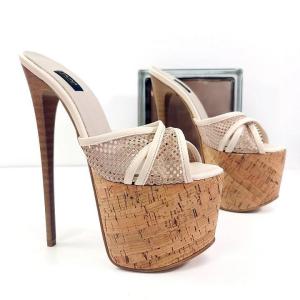 Cream Cork Detail Fishnet High Heel Mules _ Tajna Shoes_3.jpg